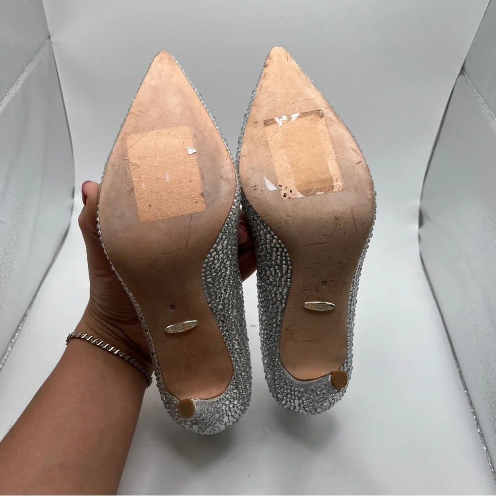 NWOB Badgley Mischka Women's Cher II Shop size 8 all blinged out pumps heels - Picture 8 of 11